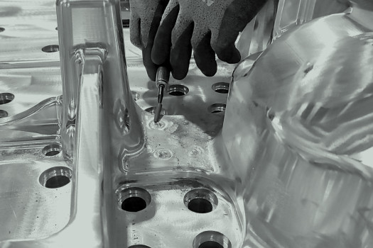 Polijsten aluminium matrijs